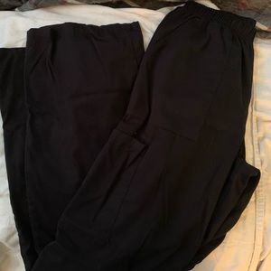 Black scrub star elastic scrub pants